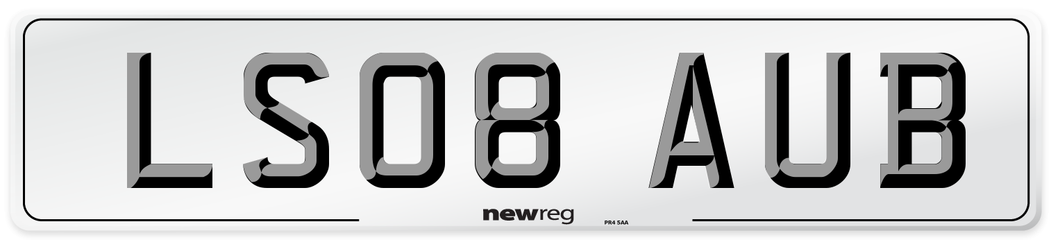 LS08 AUB Number Plate from New Reg